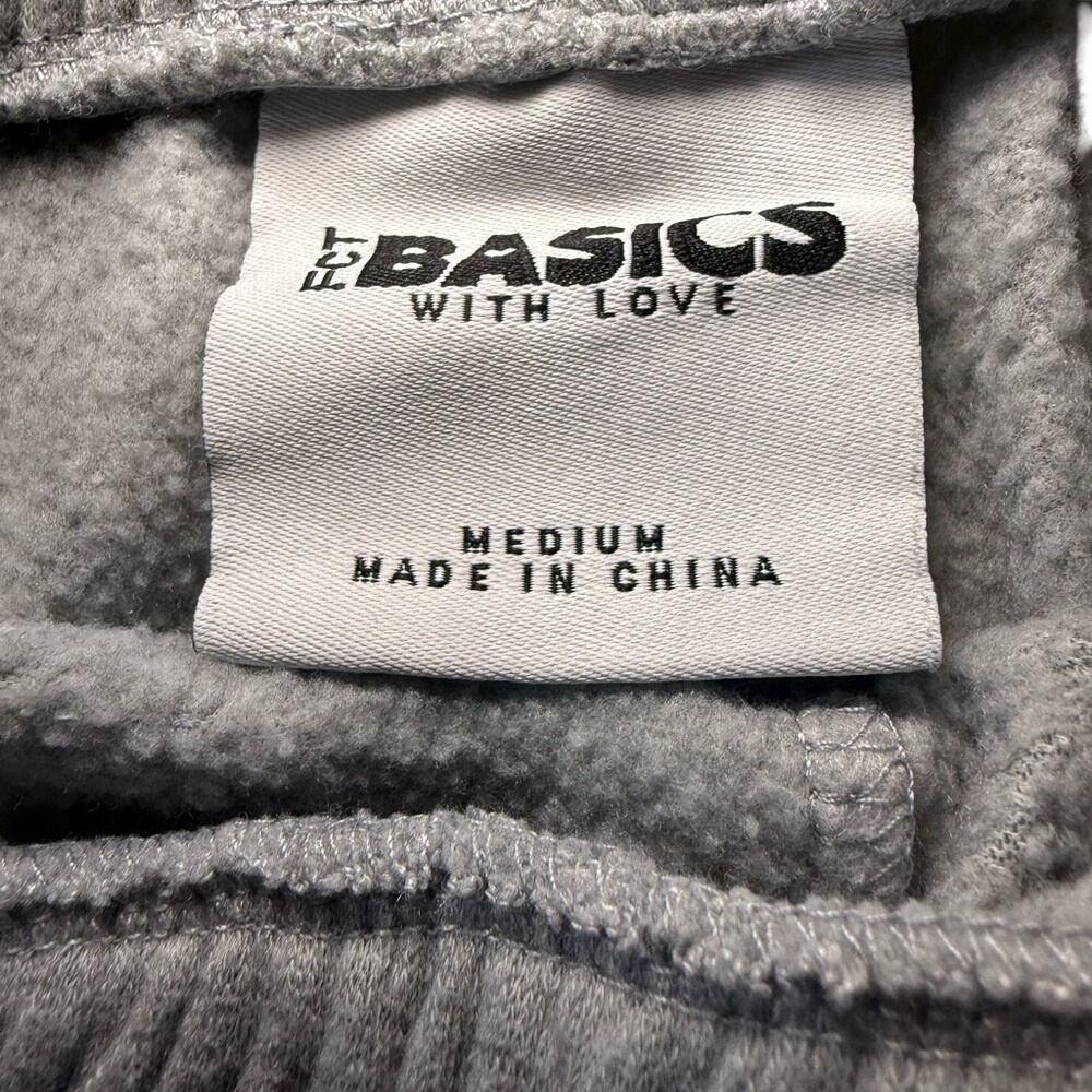 ECT Basics With Love Fleece Lounge Shorts Set Black Gray Medium 2 Pack - Picture 3 of 11